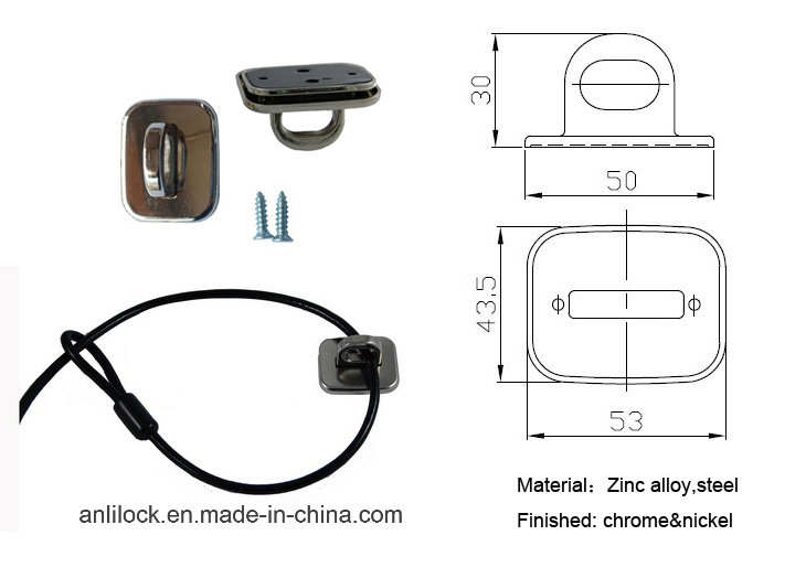 Computer Lock, Cable Lock, Laptop Lock, Desktop Lock Al-2000-03