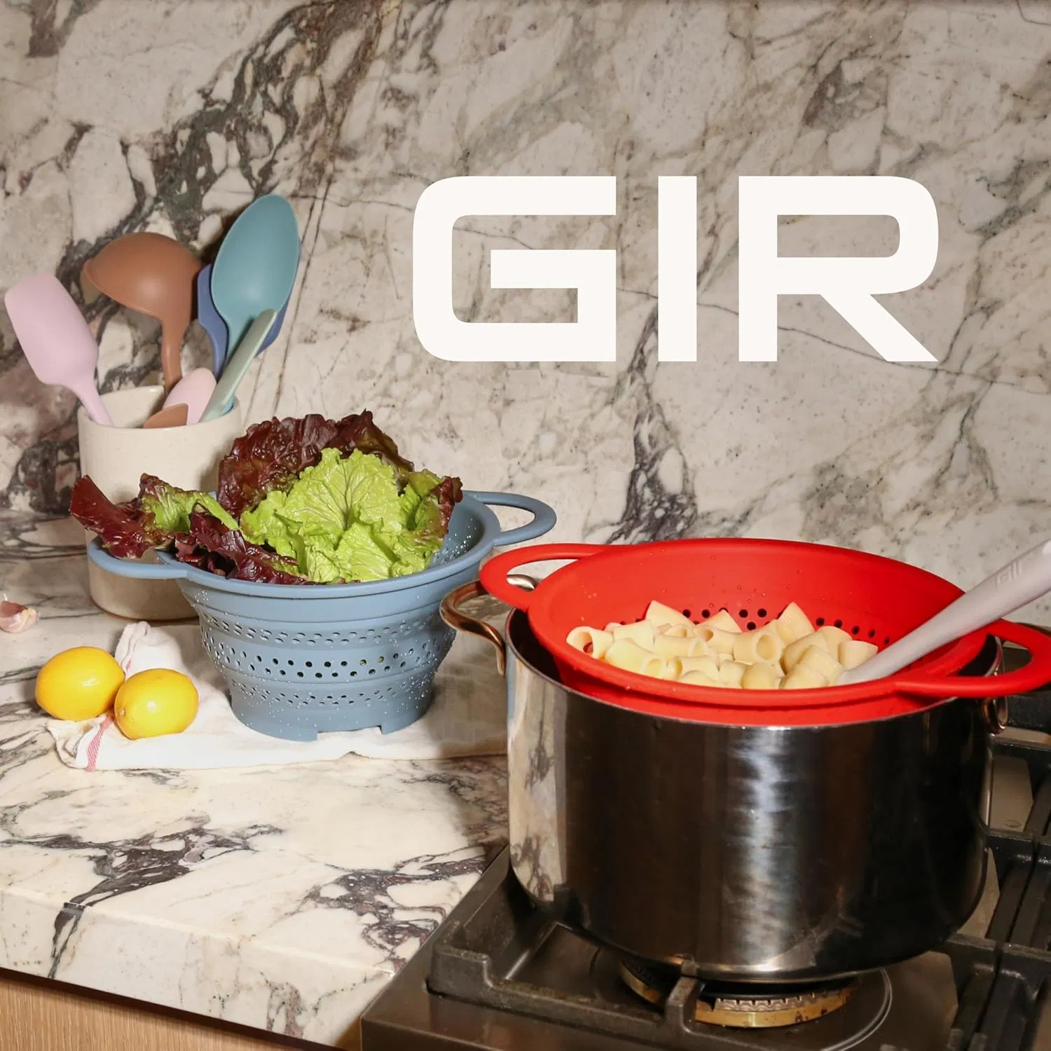 Silicone Collapsible Strainer Colanders with Handle for Vegetable and Fruit