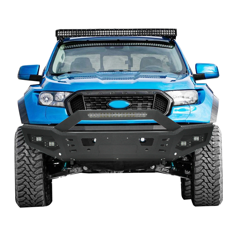 Стальной силовой бампер-кенгурин для Ford Ranger T7/T8/Raptor (2015-2019, 2021)