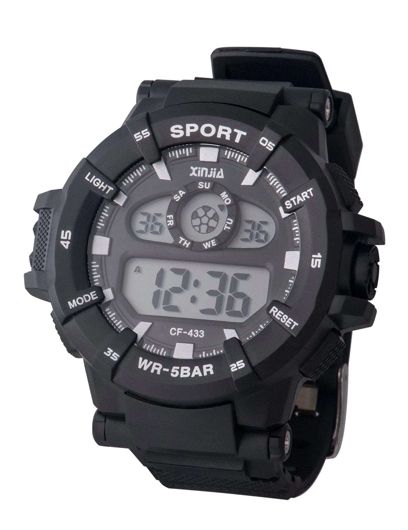2020 Men's Plastic Digit Watch 5 ATM Water-Resistant