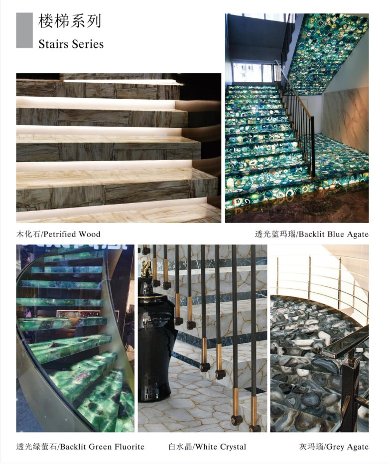 Noble Semi Precious Crystal Agate Series Household and Commercial Dining Tables, Fireplaces, Modern Light Luxury Style, Grand and Magnificent