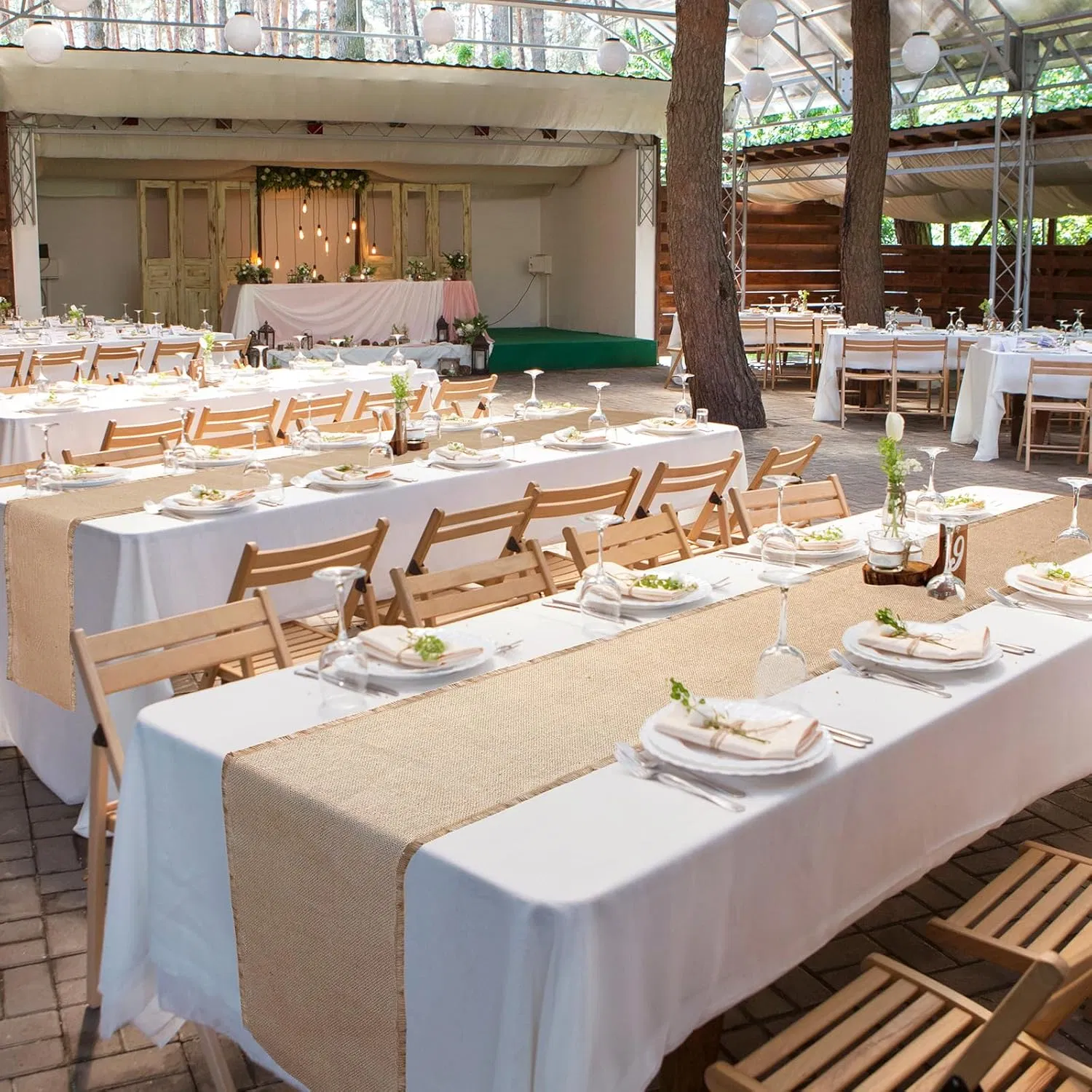 Burlap Table Runners Bulk 12 X 71 Inch Rustic Jute Tablerunner Khaki Farmhouse Country Burlap Runners