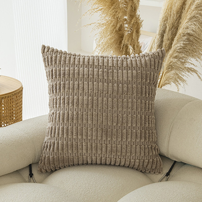 Home Sofa New Corduroy Nordic Solid Color Simple Square Cushion Decoration Pillow Cover