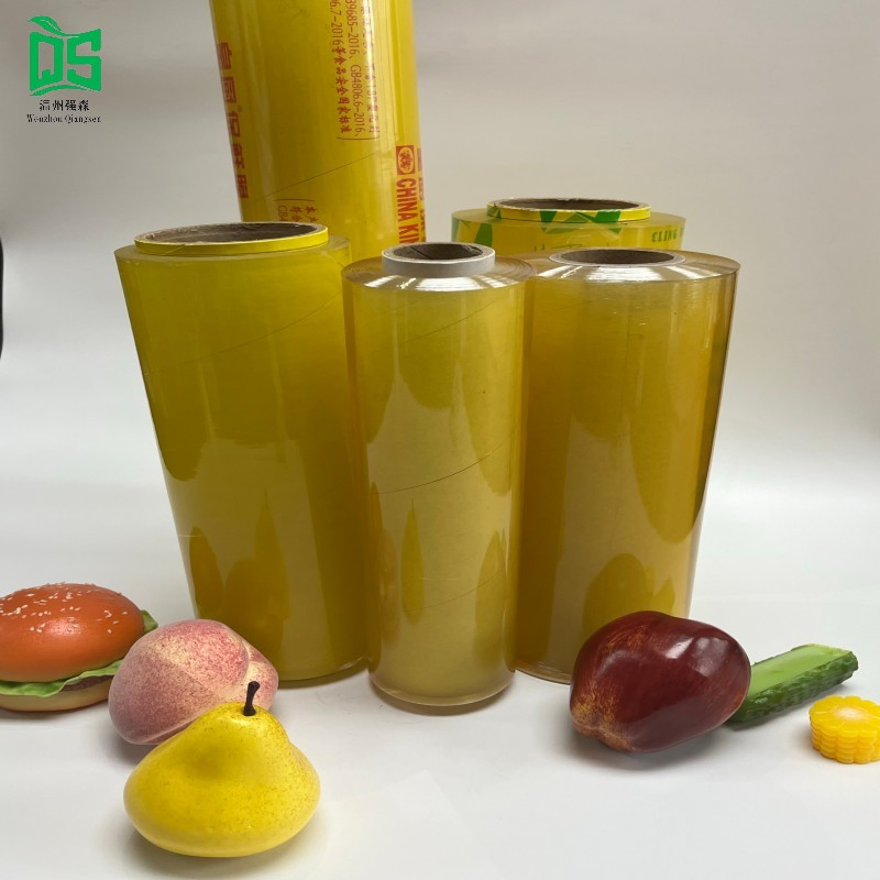 Food Grade High Stretch Transparent Clear Jumbo Roll PVC Cling Film Wrap