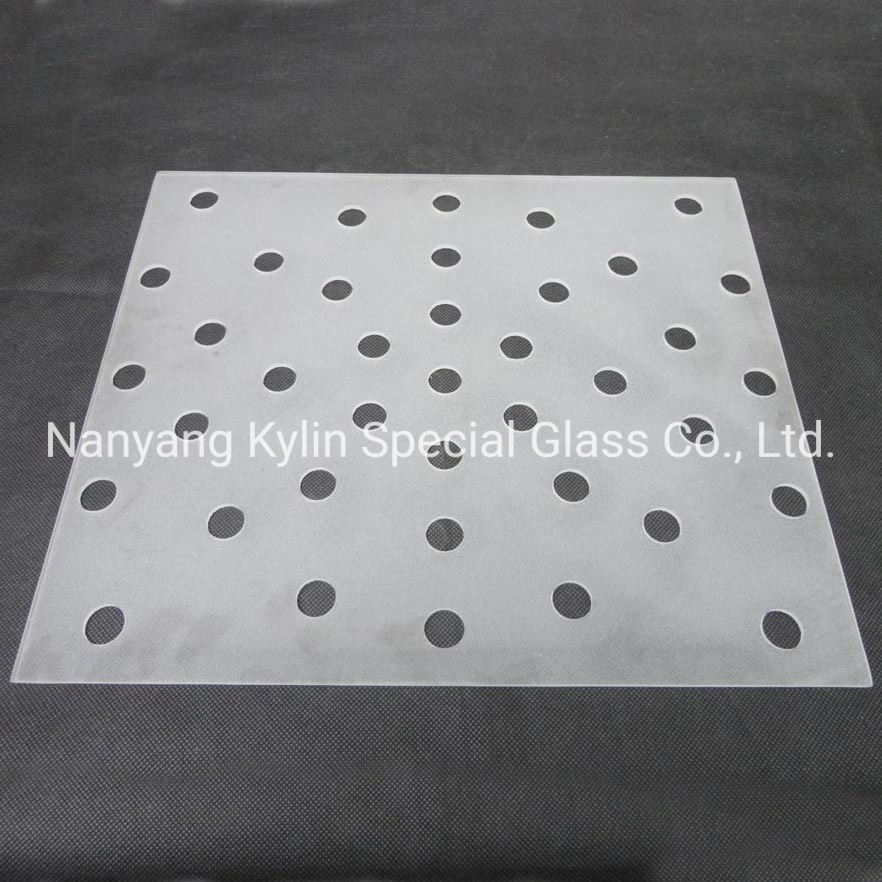 Large Transparent Jgs1 Fused Silica Glass Sheet UV Quartz Glass Plate with Holes