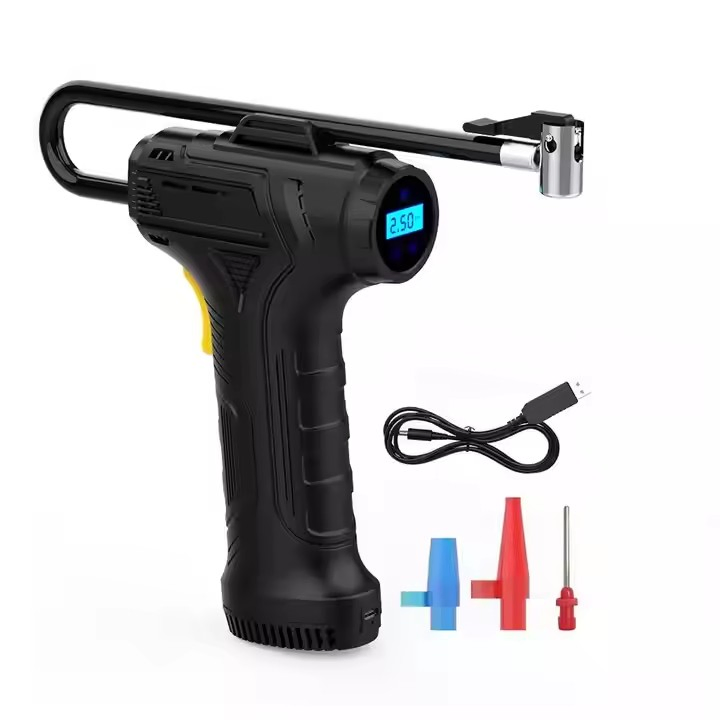 Wireless Car Tire Inflator with Digital Pressure Gauge 12V Auto Air Compressor for Cars Ball Motorcycle Bikes with LED Light