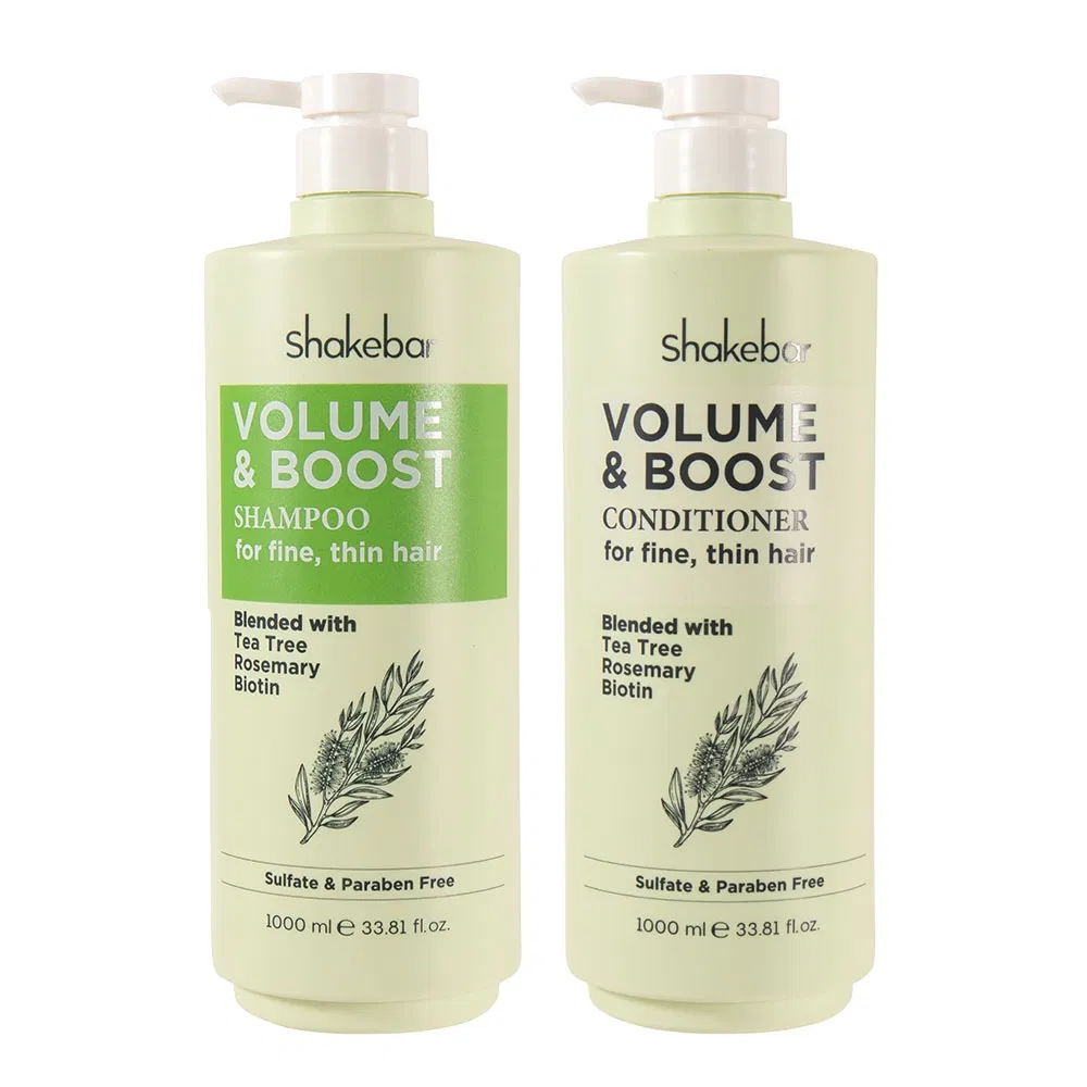 Shakebar Natural Organic Tea Tree Bounce Thickness Best Hair Shampoo and Conditioner