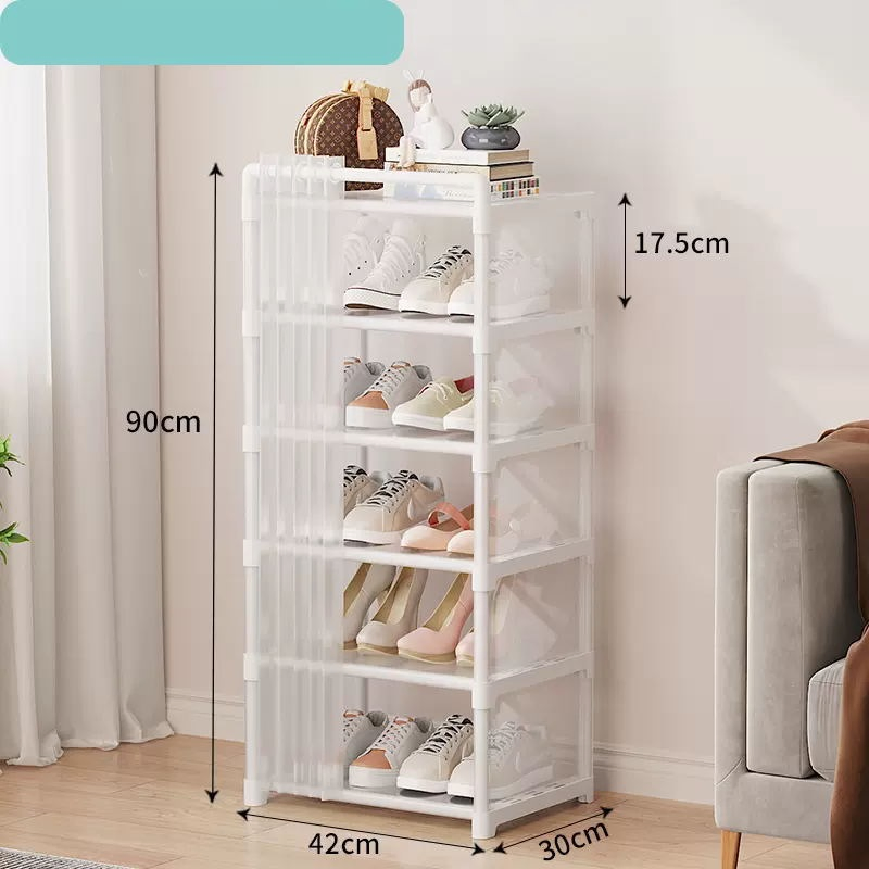 Storage Artifact Cabinet Combination Cabinet Storage Shoe Rack Simple Multi-Layer Combination Shoe Rack Dustproof Shoe Cabinet Transparent Shoe Rack