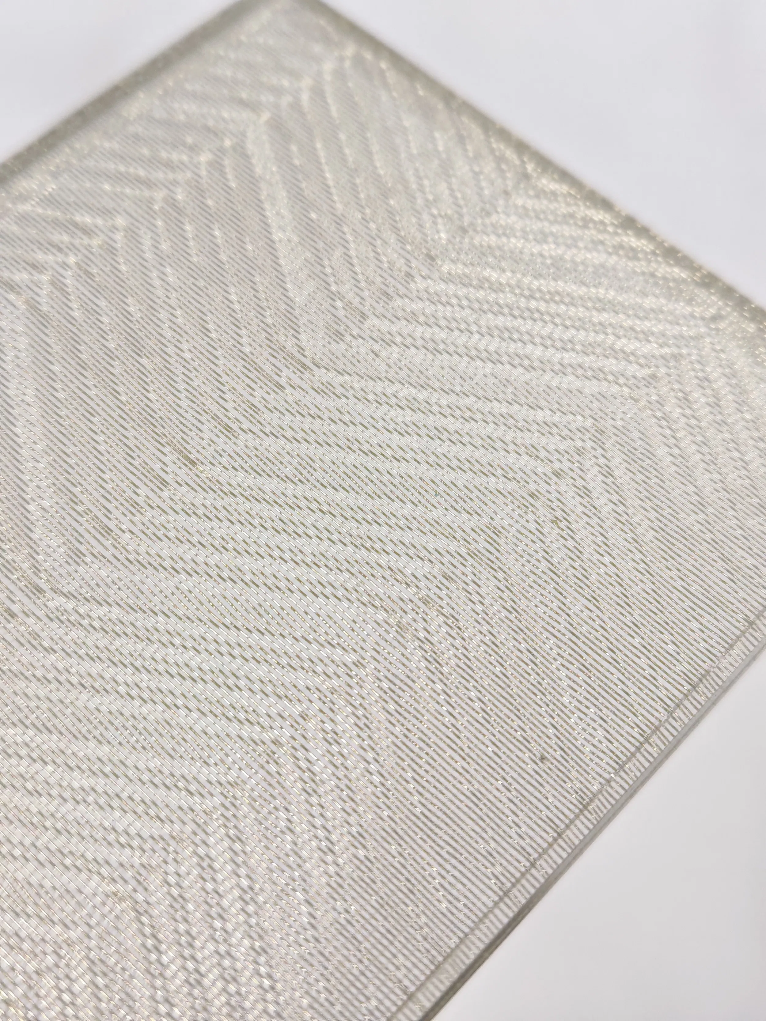 Modern Artistic Glass with Decorative Fabric for Unique Spaces