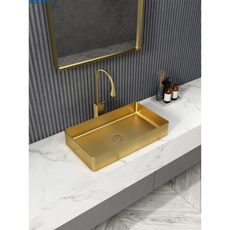2025 Square Shape Sink Stainless Steel Square Matte Colour Wash Basin Sink Rectangular Satin Finish Sink