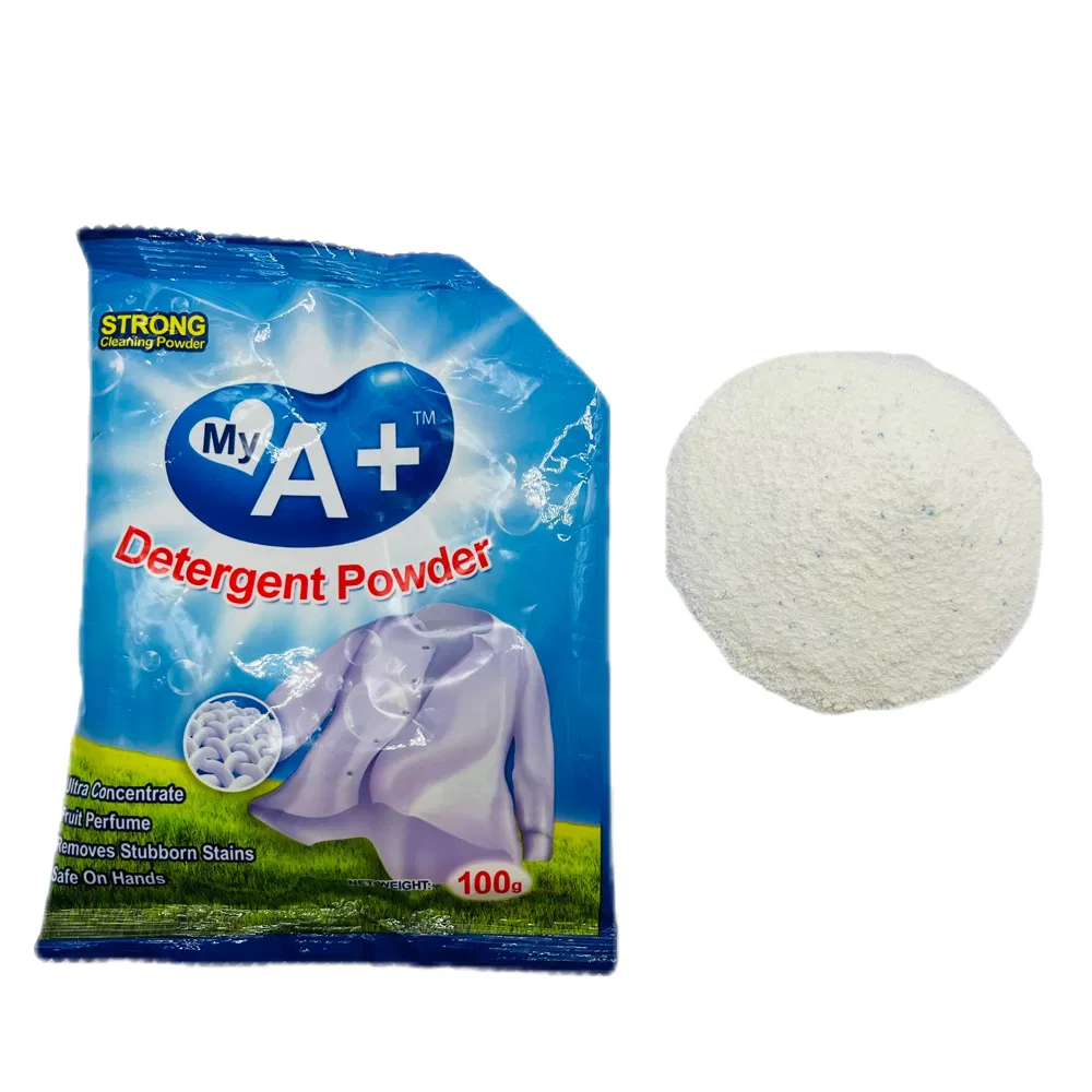 Multifunctional Customized Brand Bulk High Foam Powder Detergent for Washing Laundry Room Super Markets White & Blue Bottle