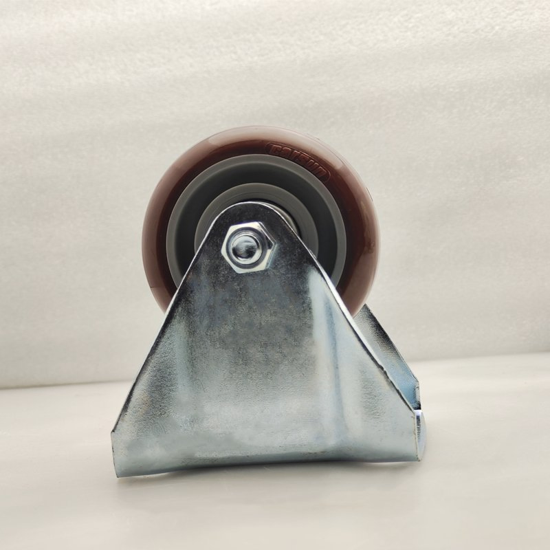 3 Inch Red PU Double Bearing Directional Casters Industrial Casters