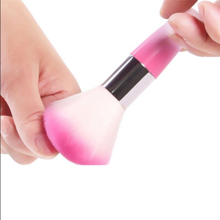 Hot Sale Manicure Tools Nail Art Dust Cleaning Makeup Brush Powder Brush Colorful Soft Hair Nail Painting Brush