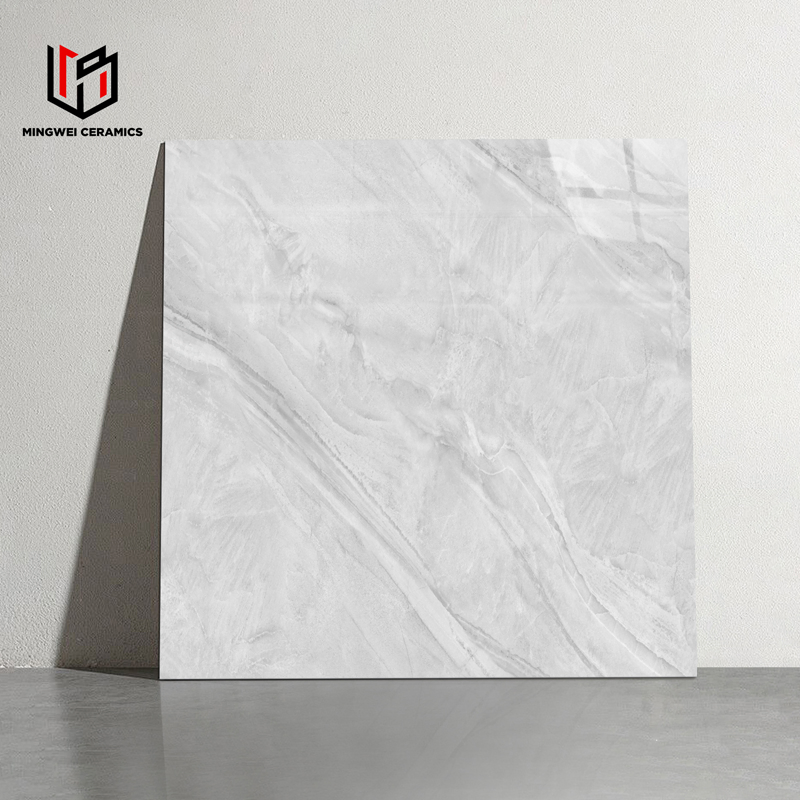 Глянцевая белая плитка для пола 800x800 мм