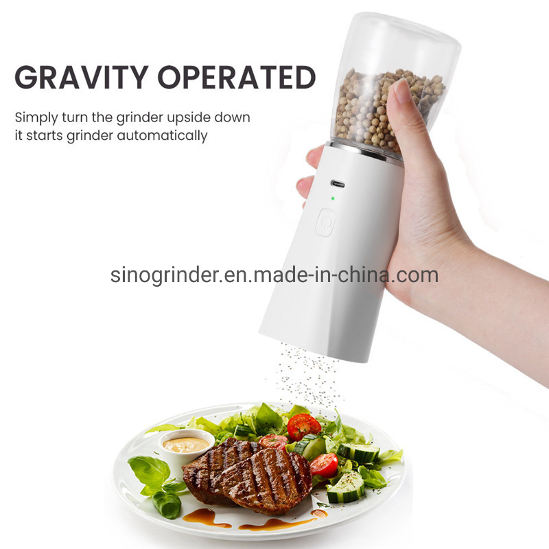 Automatic USB Spice Shake Electric Gravity Salt and Pepper Grinder