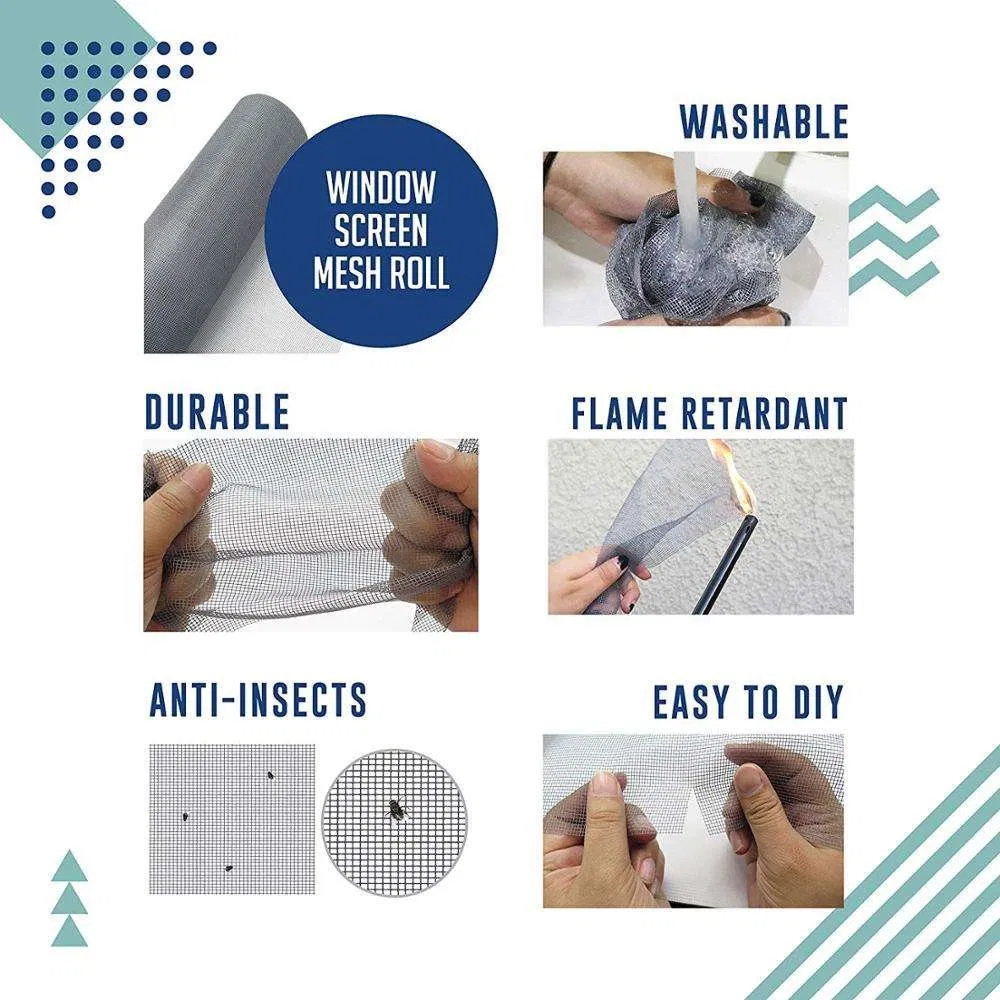 PVC Coated Fiberglass Yarn Woven Screen for Windows and Door