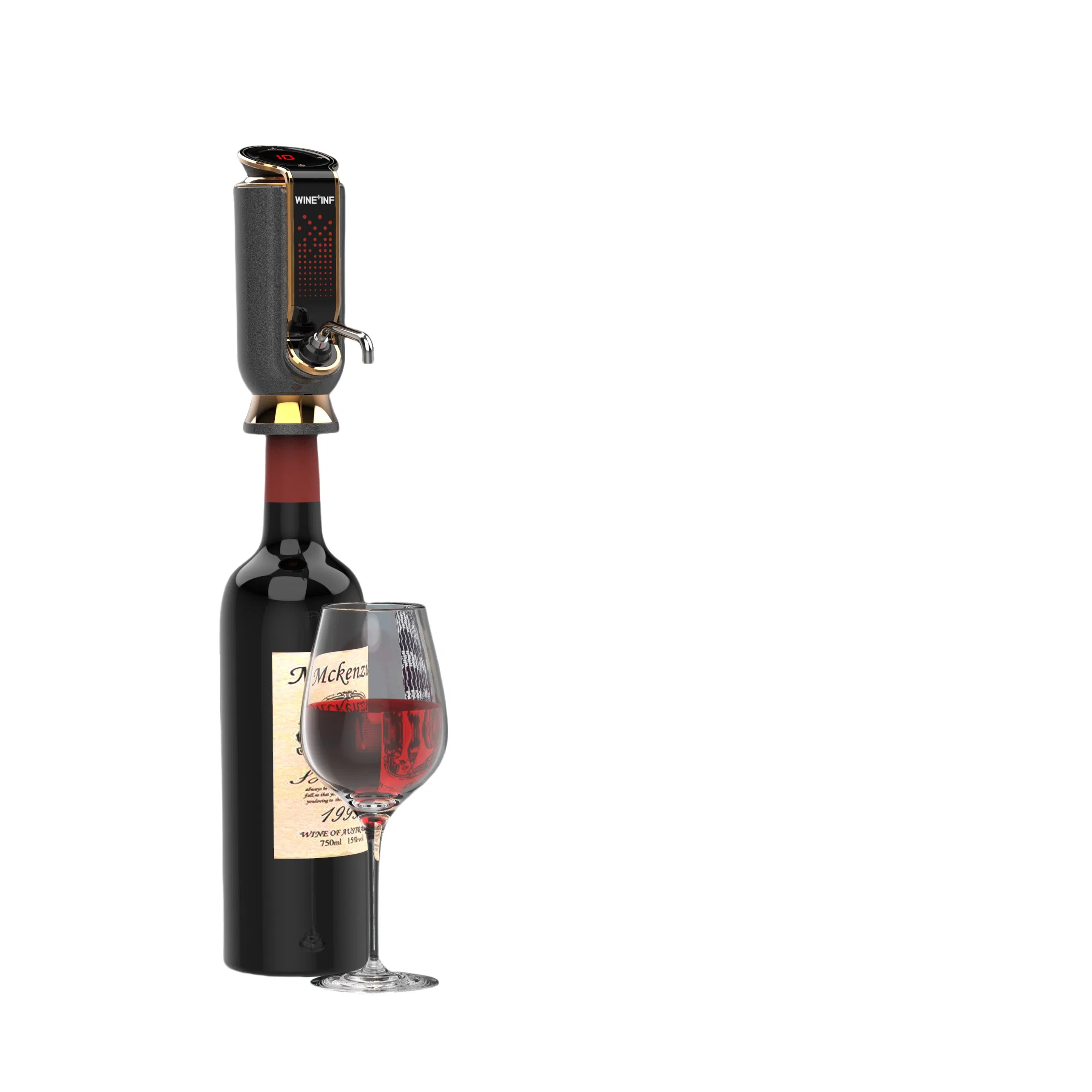 Electronic USB Charging Wine Aerator Pourer with Vacuum Saver