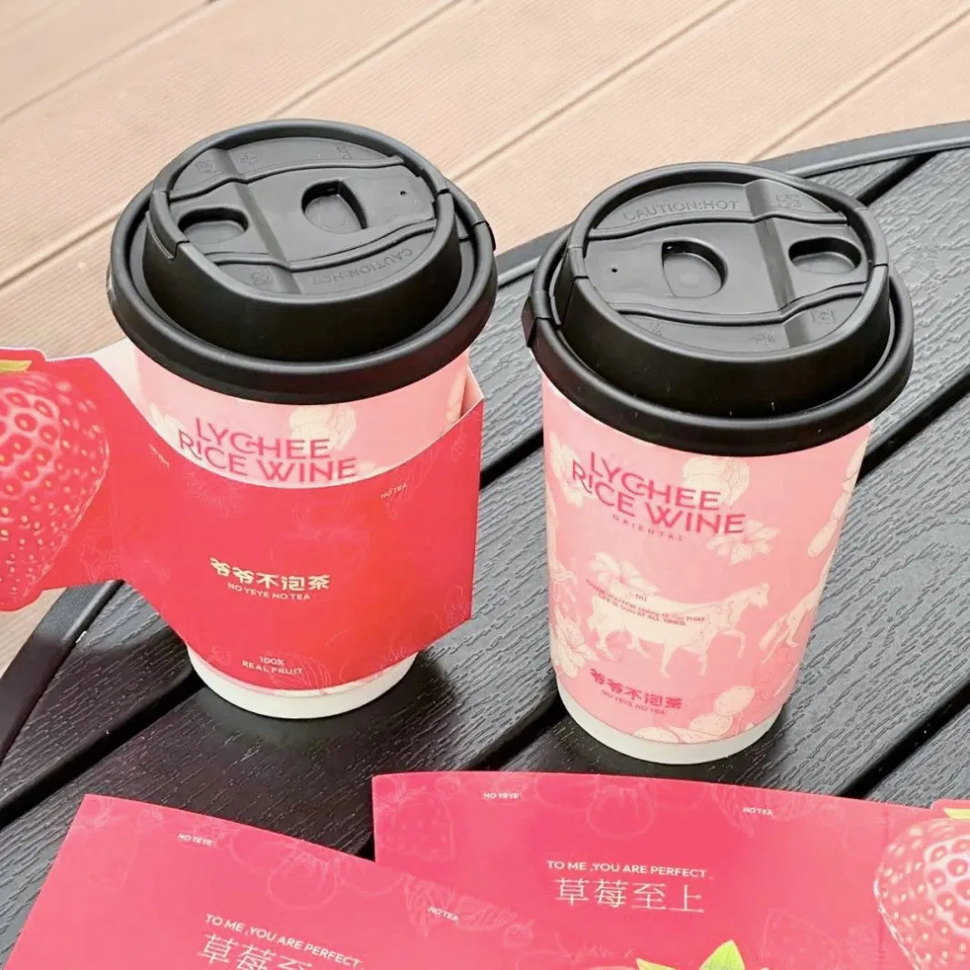 8oz/10oz/12oz/16oz/20oz/24oz Disposable Biodegradable Paper Cup/Single/Double/Ripple Wall Hot/Cold Drinking Cups/ Coffee Cups/Customized Tea Cups with Lids