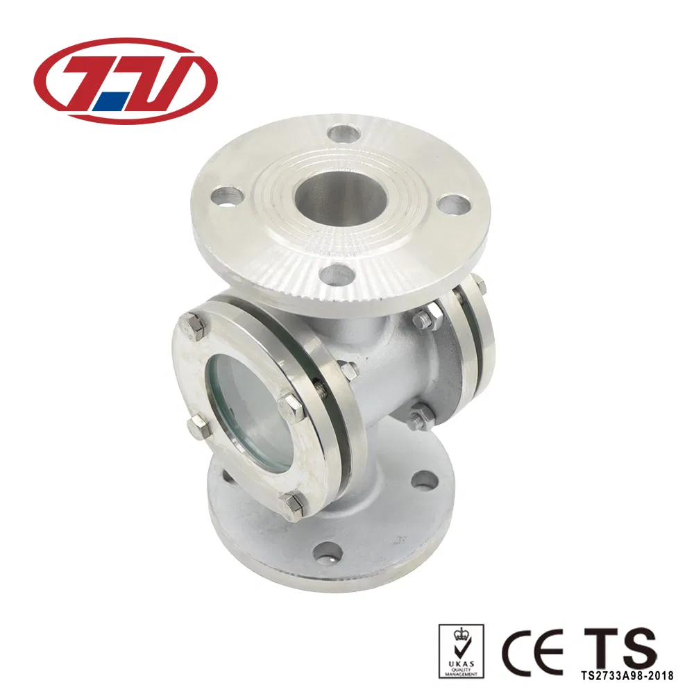 Stainless Steel Industrial Straight Jacketed Flange Tank Sight Glass