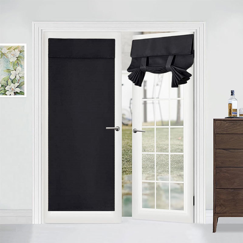 New Type of Blackout Curtain, Self-Adhesive Door Curtain Without Perforating, Glass Blackout Curtain