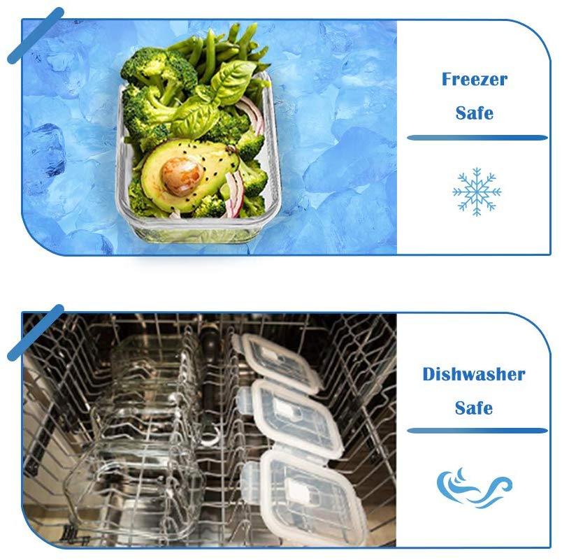 Hot Sales Microwave Oven Safe Glass Food Container Leakproof Bento Lunch Box for Storage Food Container