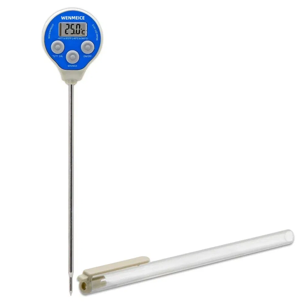 High Accuracy Digital Lollipop Waterproof Min/Max Auto-Cal Thermometer W/Reduced Tip Probe