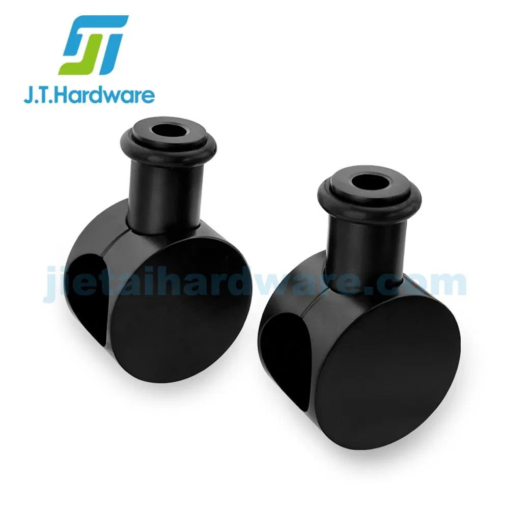 304 316 Stainless Steel Door Hardware Matte Black 180 Degree Frameless Sliding Shower Door System