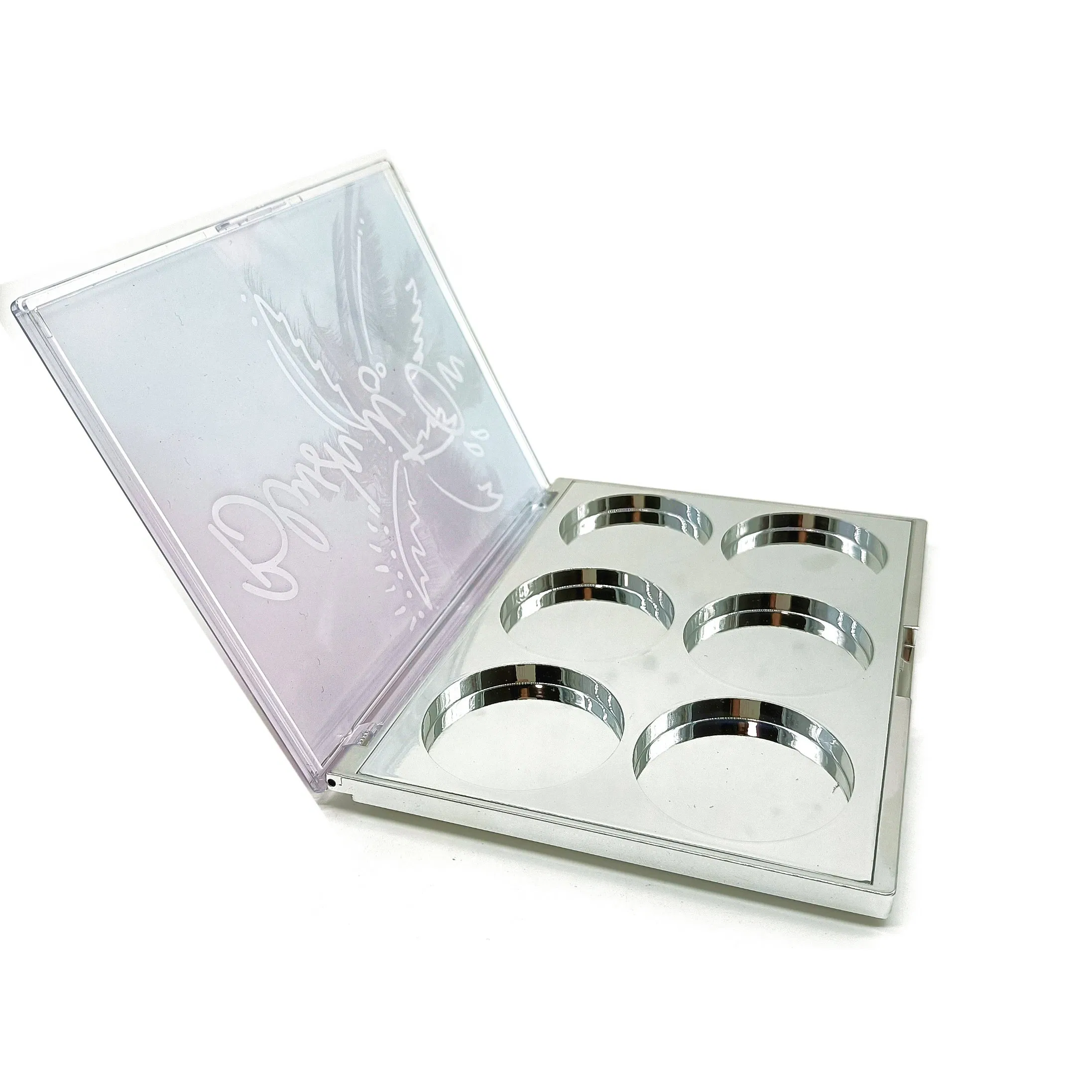 Y104-5 Unique Shape 6 Color Plastic Eyeshadow Palette Blush Palette Compact Box Cosmetic Packaging