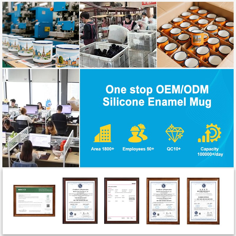 Factory Price Custom Print Enamel Mug for Outdoor Travel