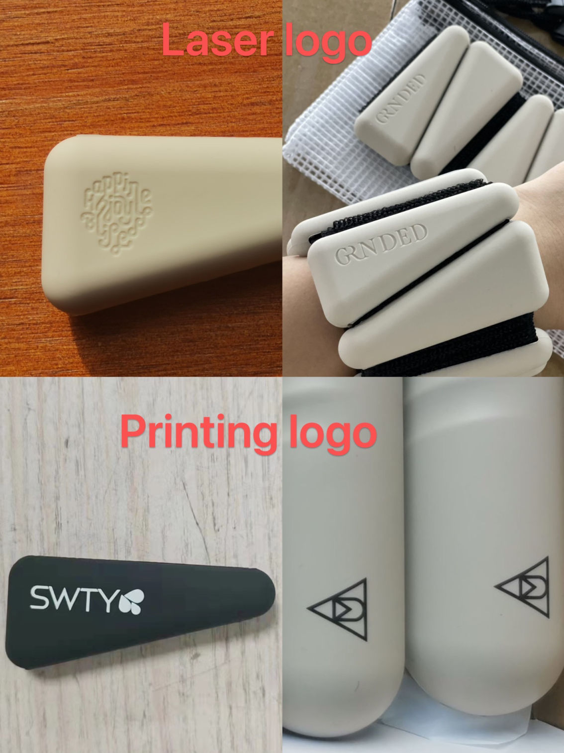 Браслеты для йоги силиконовые регулируемые 2 шт