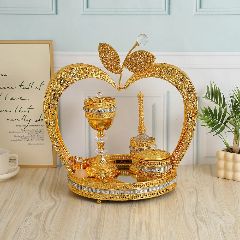 Kitchen Utensils Golden Nordic Fruit Storage for Home Living Room Tray