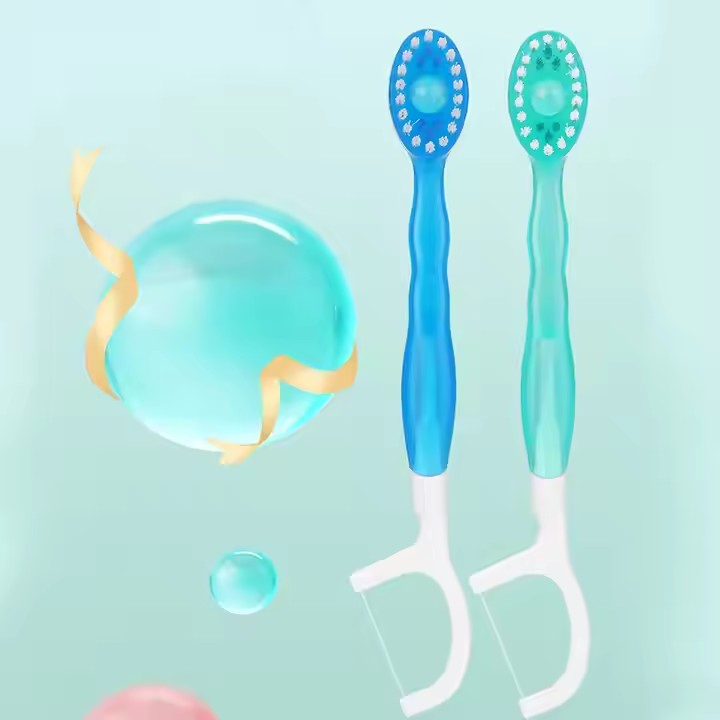 5-in-1 Disposable Travel Toothbrush Kit, Includes Toothpaste, Tongue Scraper, and Floss Pick for Hotel or Travel