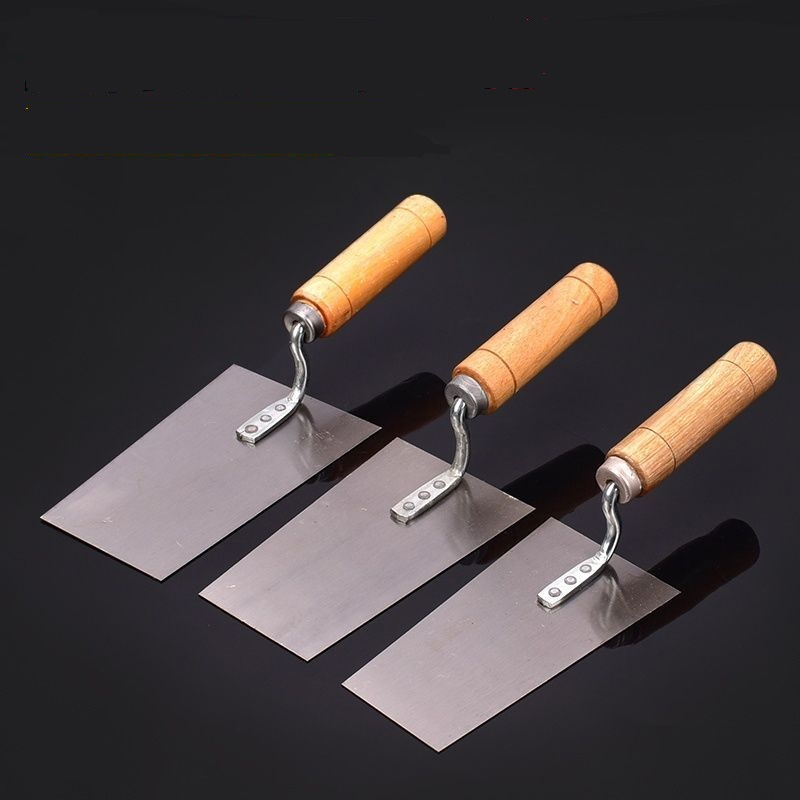 Wooden Handle Plastering Trowel Float Scraping Putty Knife