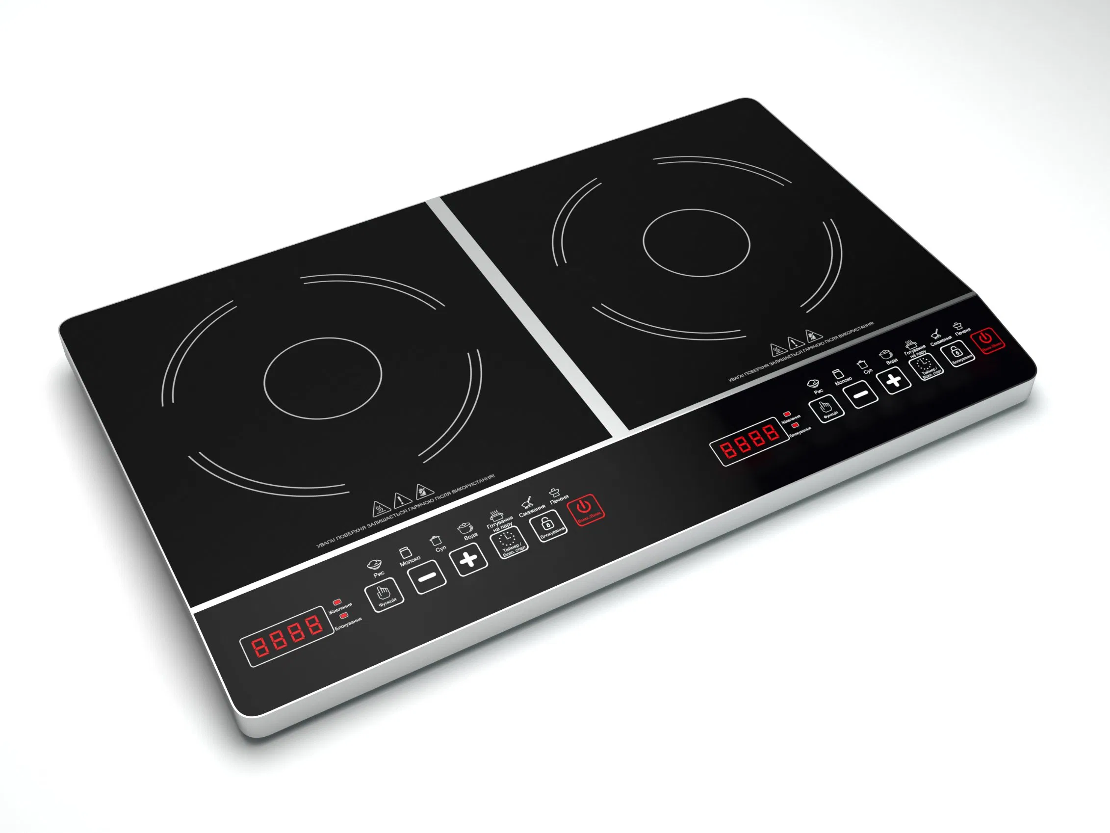 Double Burners Full Touch Screen Gcc Infrared Cooker Ceramic Hob Stove Cooktop 4000W