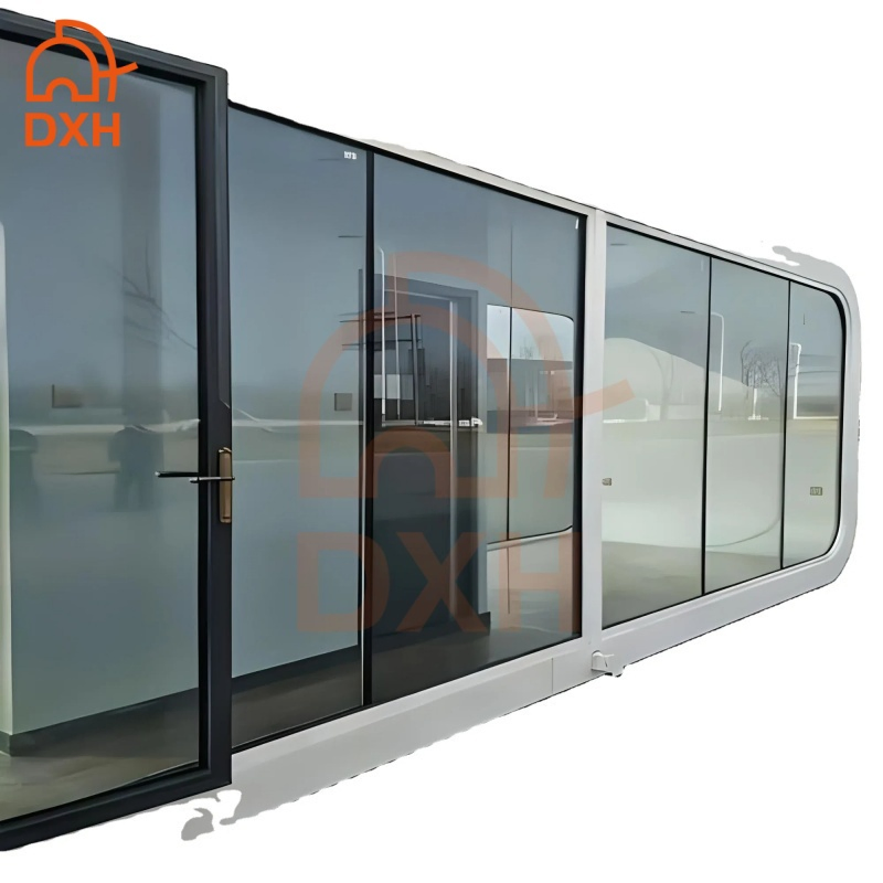Customized Prefabricated Camping Container House Glass Home Mobile Capsule Affordable Office Apple Cabin
