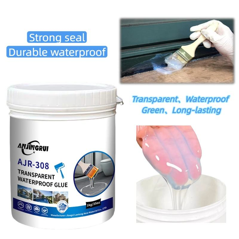 Heat-Resistant Ultraviolet-Resistant Liquid Transparent Acrylic Waterproofing Coating for Bathroom Pool Window Sills Tile Gaps