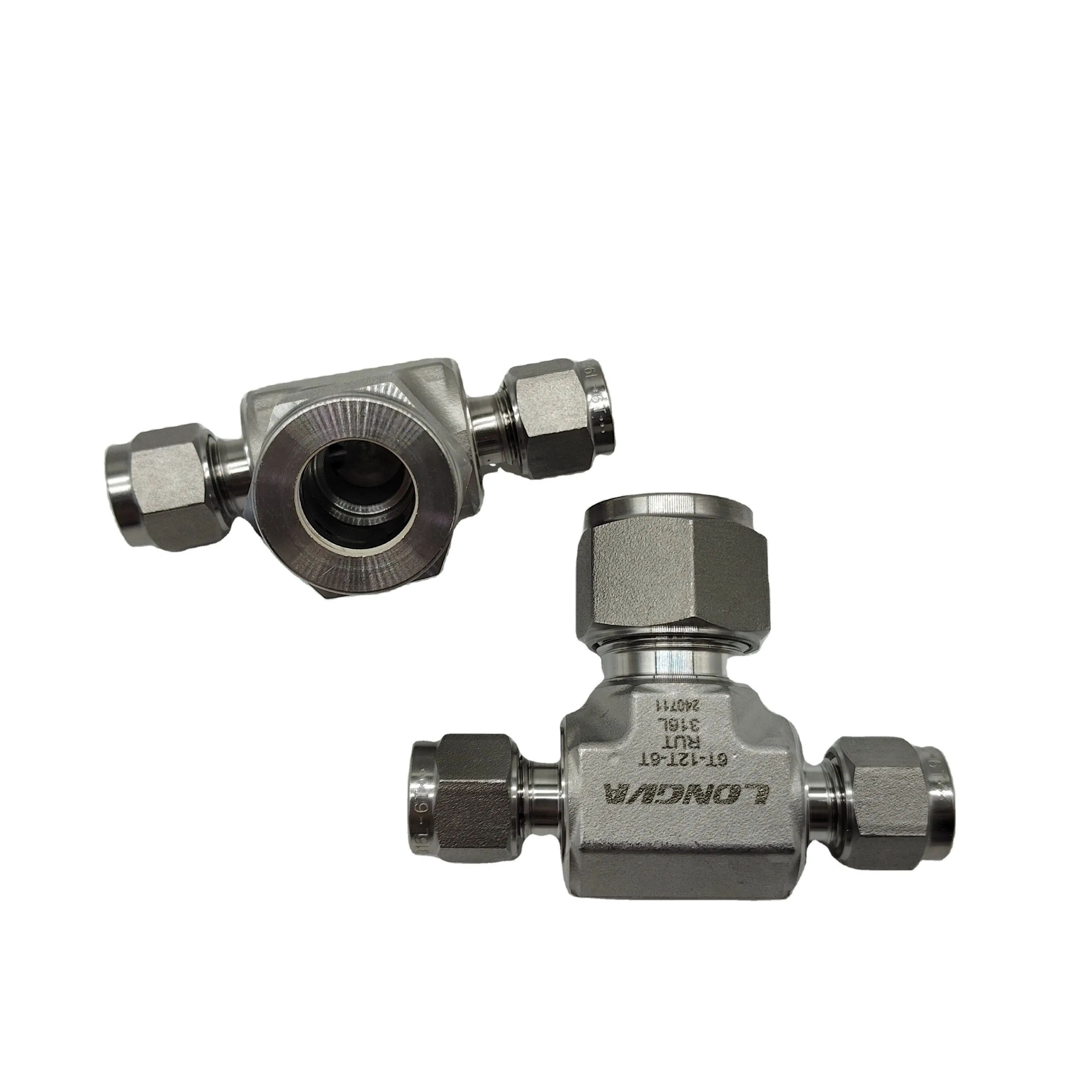 Union Tee Pipe Fitting Union Stainless Steel 316L Ferrule Tee NPT Male Stainless Steel Pipe Fittings