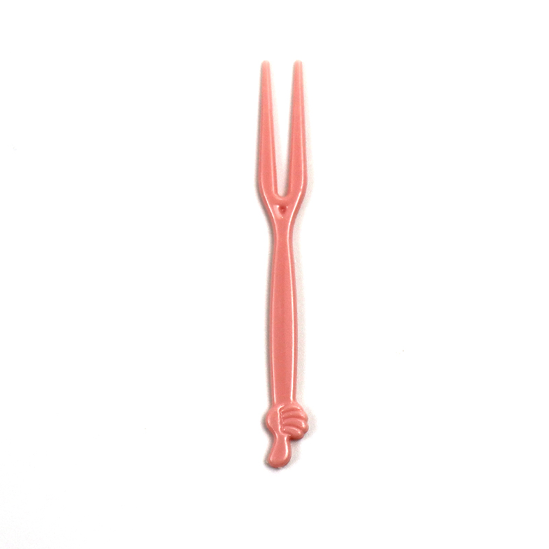 Party Supply Tableware Disposable Plastic Fruit Fork 83mm Length PS Fork Customizable