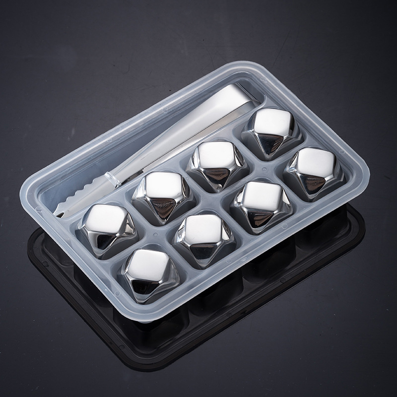 304 Stainless Steel Diamond-Shaped Chilling Ice Cubes Iced Creative Whiskey Ice Stone for Famous Grouse Fettercairn Few Fifty First