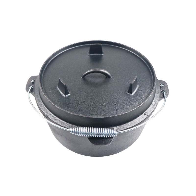 Чугунный голландский котелок 8 кварт для кемпинга