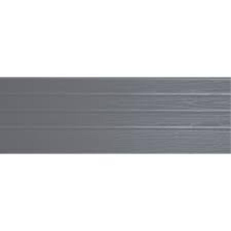 1" X 6" X 10" Semi Gloss White Ribbed Aluminum Fascia