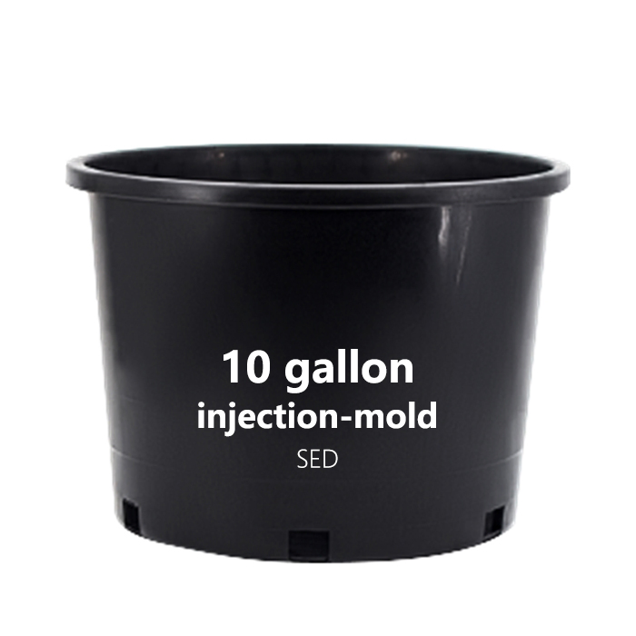 Customized Black Round Various Sizes Plastic Nursery Pots for Seeders and Transplants