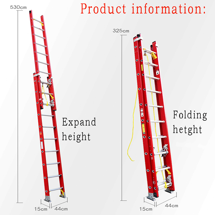 Fiberglass Extension Aluminum Telescopic Ladder Fiberglass Scaffolding for Household Supermarkets and Warehouses