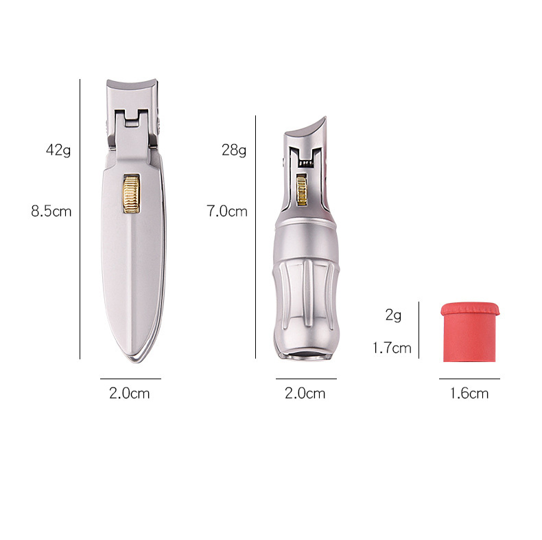Professional Large Heavy Duty Nail Nipper Stainless Steel Anti-Splash Toe Finger Nail Kit with Storage Catcher