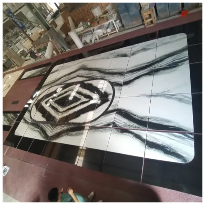 Brazilian Panda White Quartzite Bookmatched Tiles