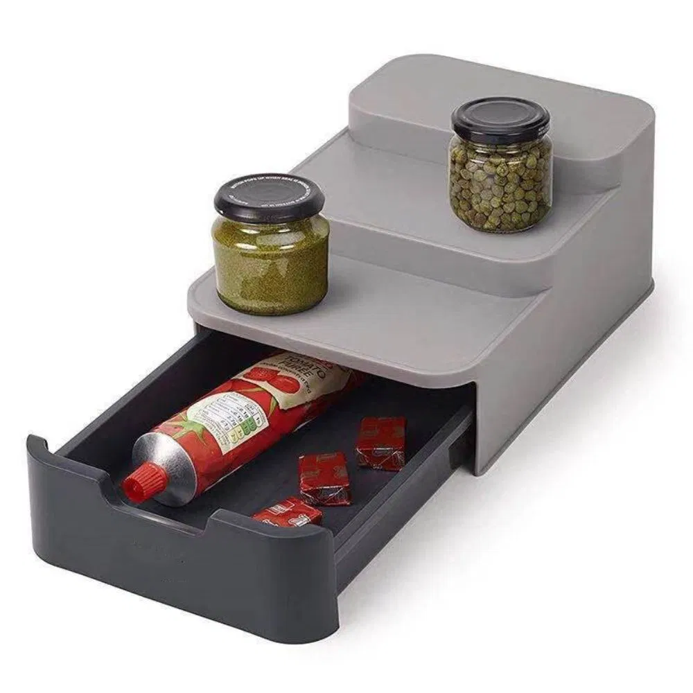 3 Tier Shelf Organizer with Drawer for Cabinet Mi26997