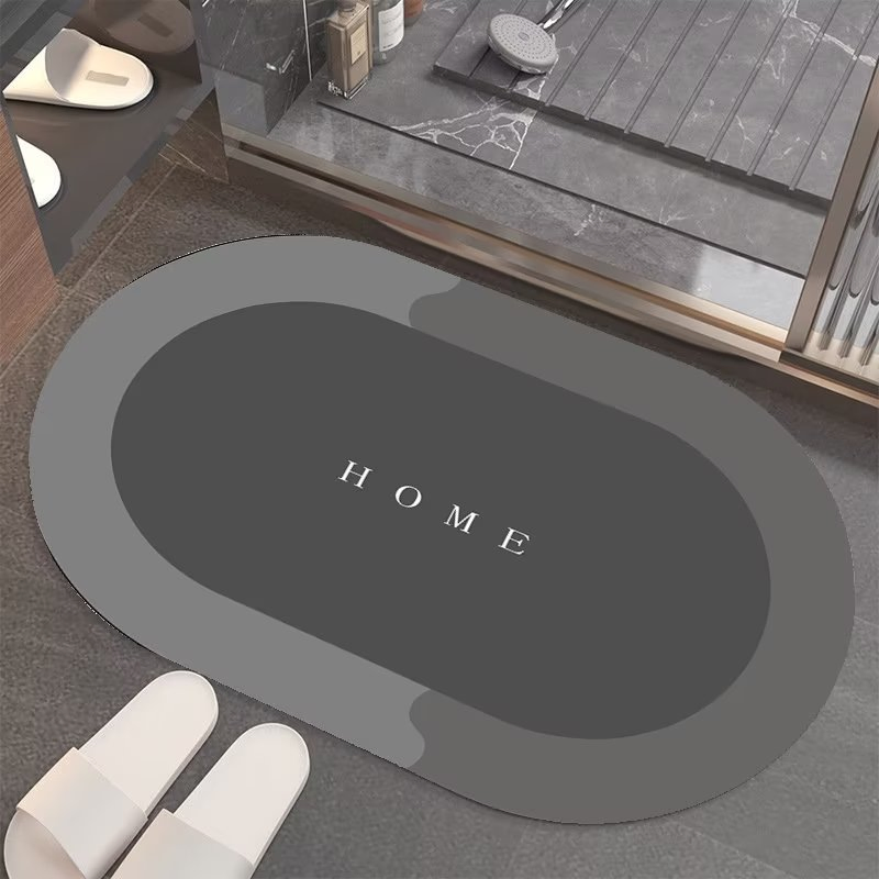 Bathroom Water Absorbent Rug Set Rubber Door Mats Diatom Mud Floor Mat Kitchen Carpet Anti Slip Diatomite Bath Mat