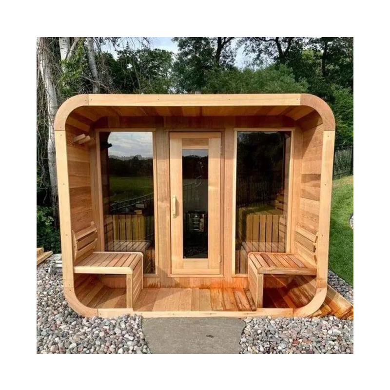 Уличная сауна-куб из дерева на 4-5 человек