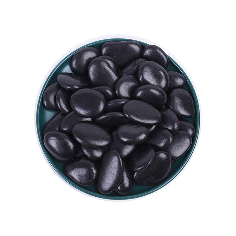 Black Polished River Stone Natural Pebbles and Stones Hot Sale Price