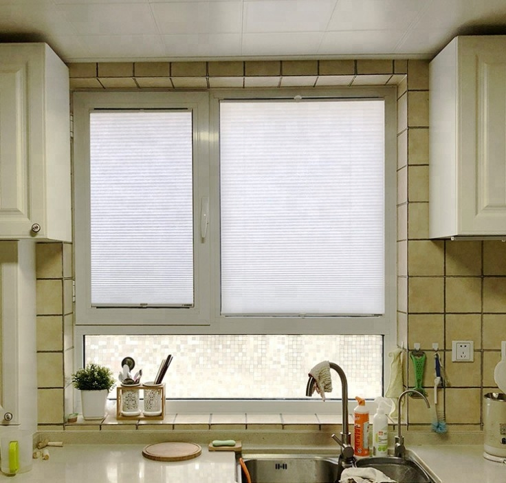Sunrise Cordless Light Filtering Cellular Shade Pleated Honeycombs Shade for Office